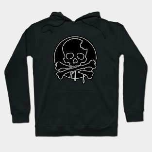 Urban Style Skull and Crossbones Black and White Hoodie